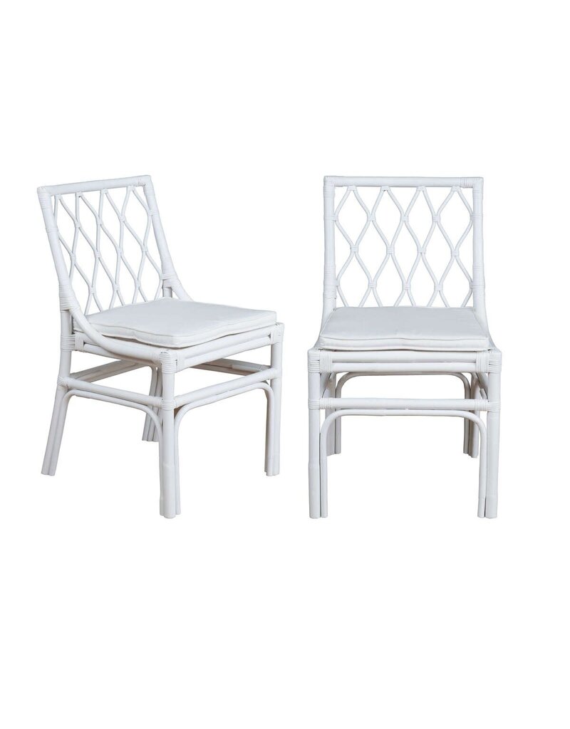 Brighton Brighton Rattan Chair w/Loose Cushion, White