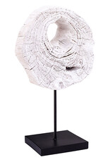 Atlier Home Round Decor White Teak on Base