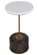 Atlier Home Artemis Martini Table w/Marble, Walnut
