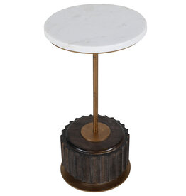 Atlier Home Artemis Martini Table w/Marble, Walnut