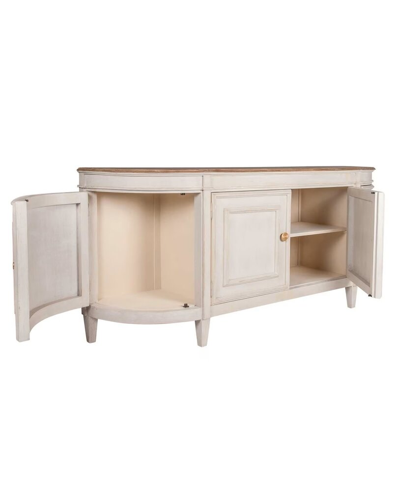 Claude Bow Claud Bow Front Sideboard, Light Grey