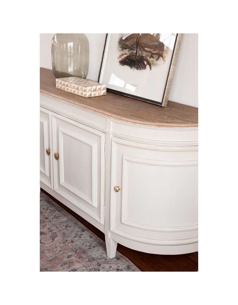 Claude Bow Claud Bow Front Sideboard, Light Grey