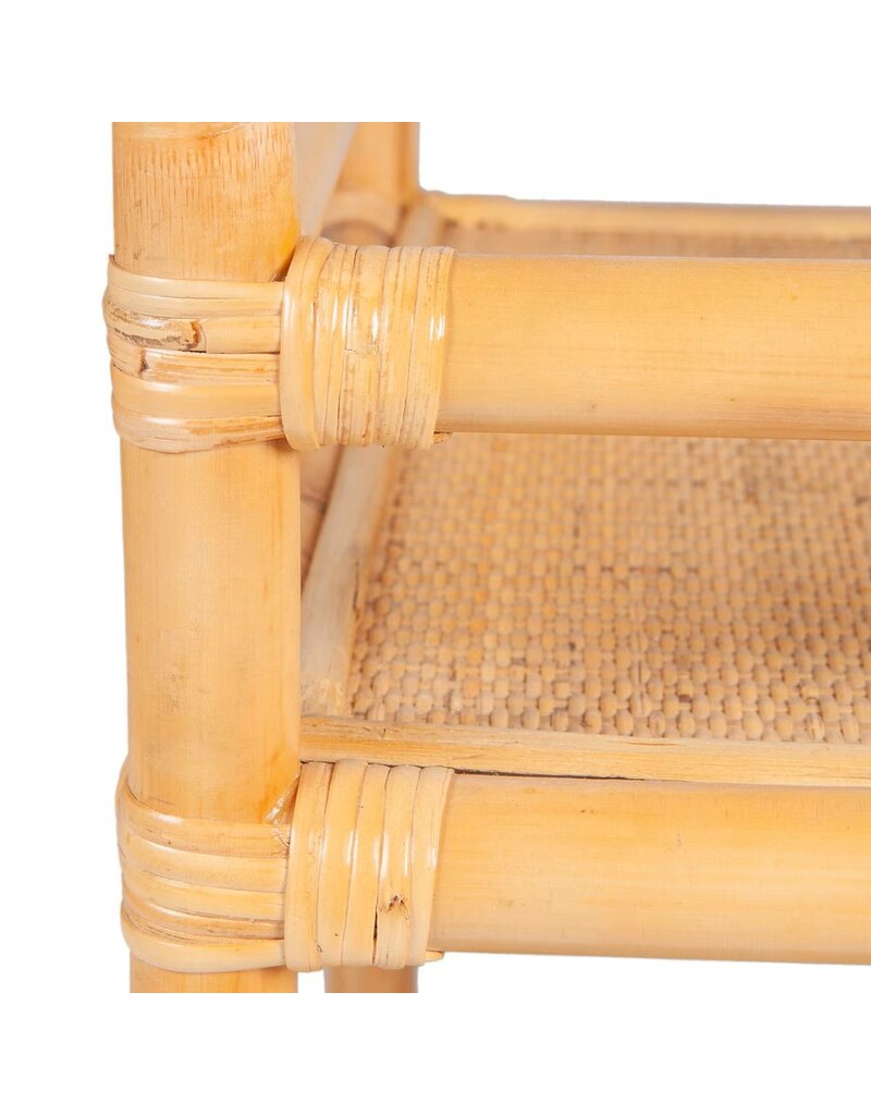 Napali Napali Rattan Rolling Bar Cart, Natural