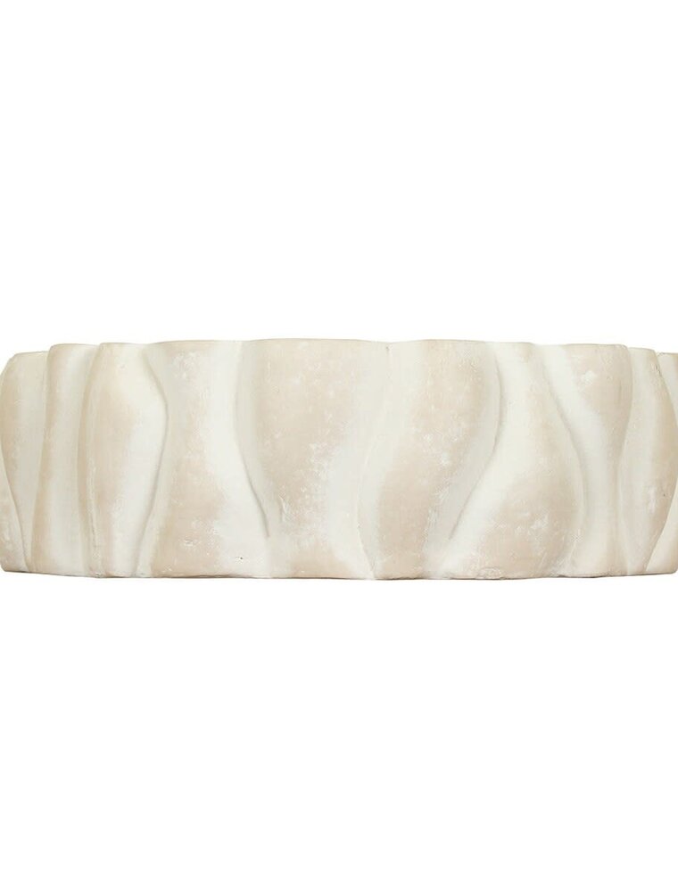 Eleanor Eleanor Wide Ecomix Decorative Cache Pot, White Chalk