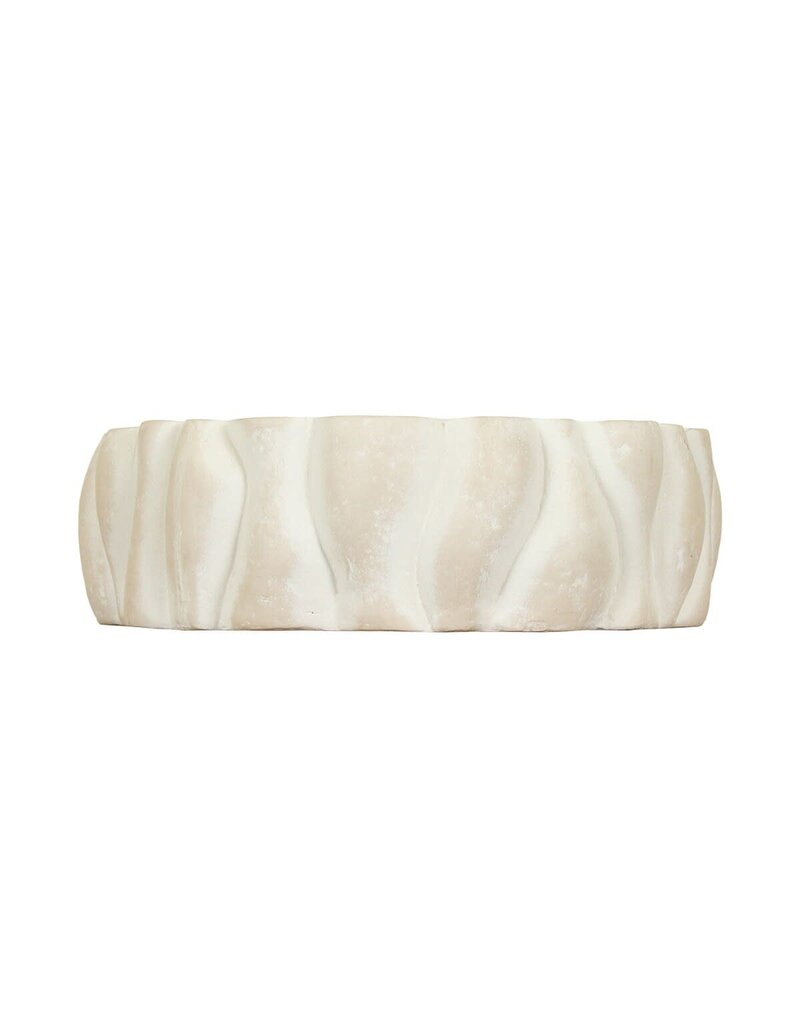 Eleanor Eleanor Wide Ecomix Decorative Cache Pot, White Chalk