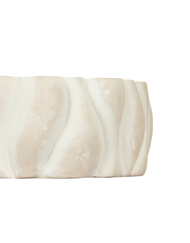 Eleanor Eleanor Wide Ecomix Decorative Cache Pot, White Chalk