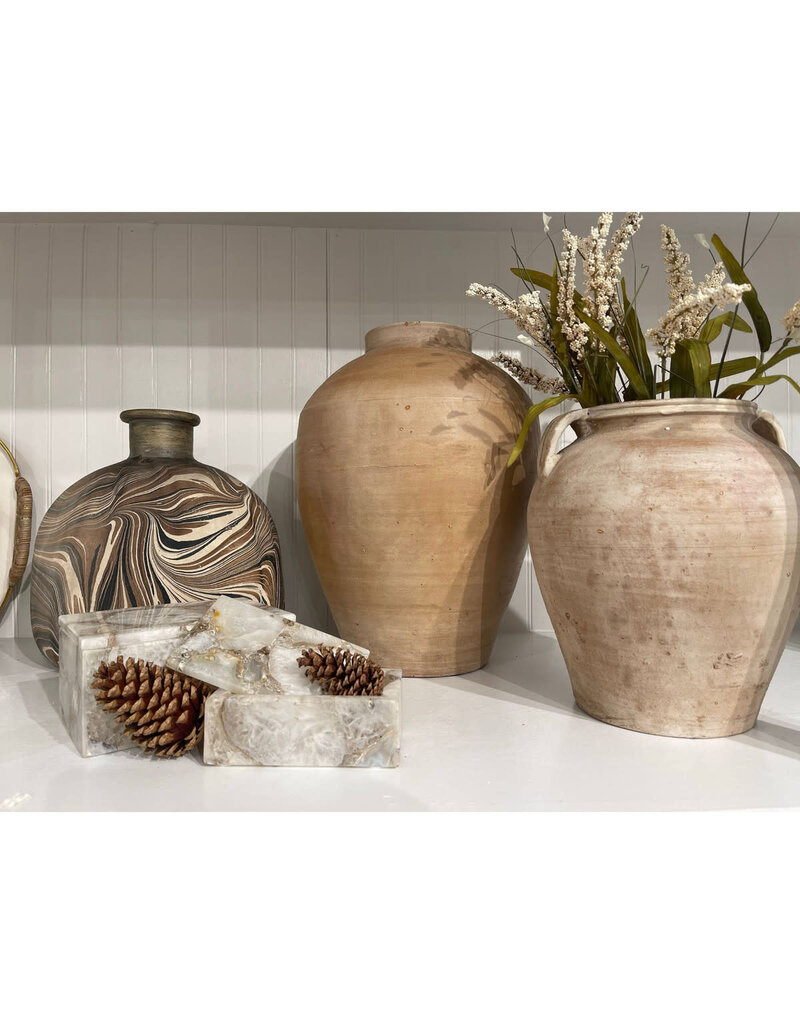 Clay Tapered Clay Vase, Grey