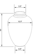 Clay Tapered Clay Vase, Grey