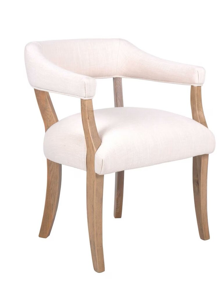 Hans Horseshoe Hans Horseshoe Arm Chair, Cream & Oak, EACH