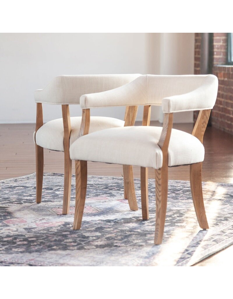 Hans Horseshoe Hans Horseshoe Arm Chair, Cream & Oak, EACH