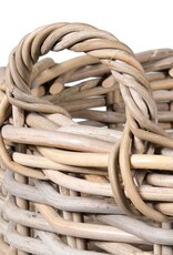 Mona Large Mona Round Rattan Storage Baskets with Wheels, EACH