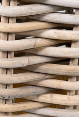 Mona Large Mona Round Rattan Storage Baskets with Wheels, EACH