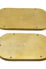 Enameled Small Enamel Metal Tray w/Rattan Wrapped Handles, EACH
