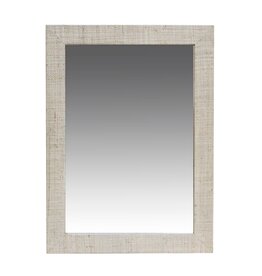 Egypt Sherrod Gemma Gia Rectangular Raffia Frame Mirror, Natural