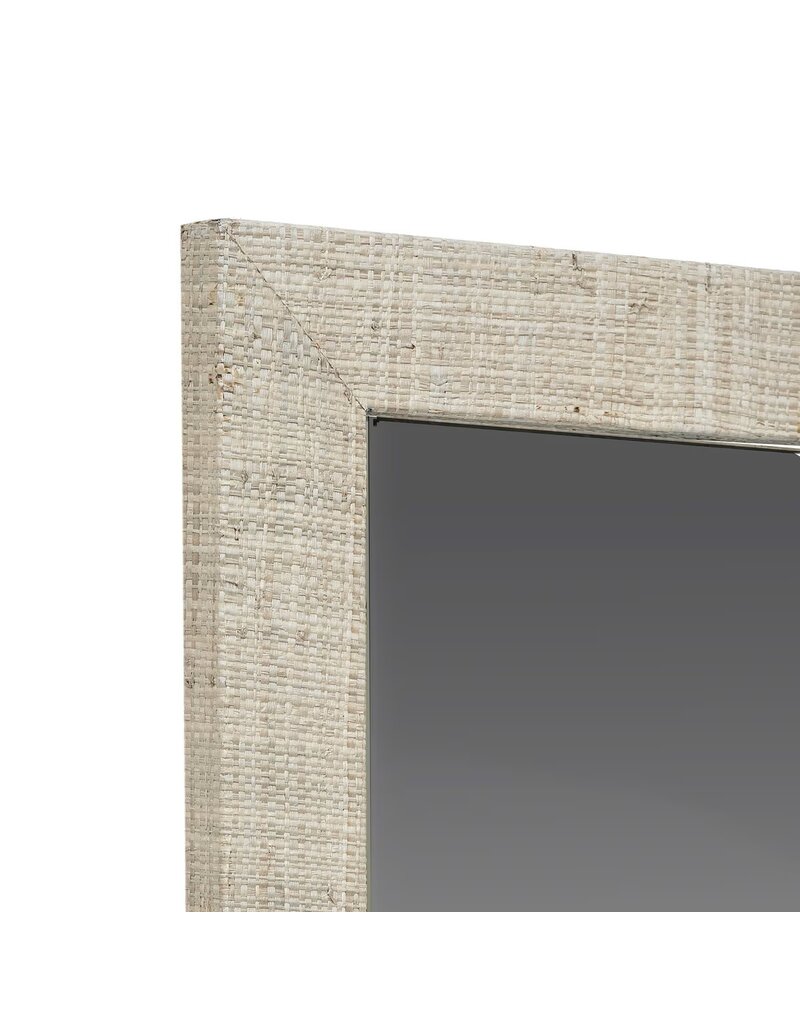Egypt Sherrod Gemma Gia Rectangular Raffia Frame Mirror, Natural