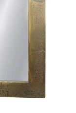 Jeffan Antique Arched Metal Frame Mirror, Antique Brass