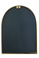 Jeffan Antique Arched Metal Frame Mirror, Antique Brass