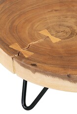 Teak 9" Round Wooden Teak Riser