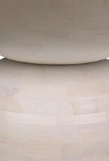 Jeffan 60" Round Sphere Pedestal Dining Table, Whitewash