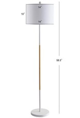 Safavieh Melrose 58.5" White Iron Floor Lamp