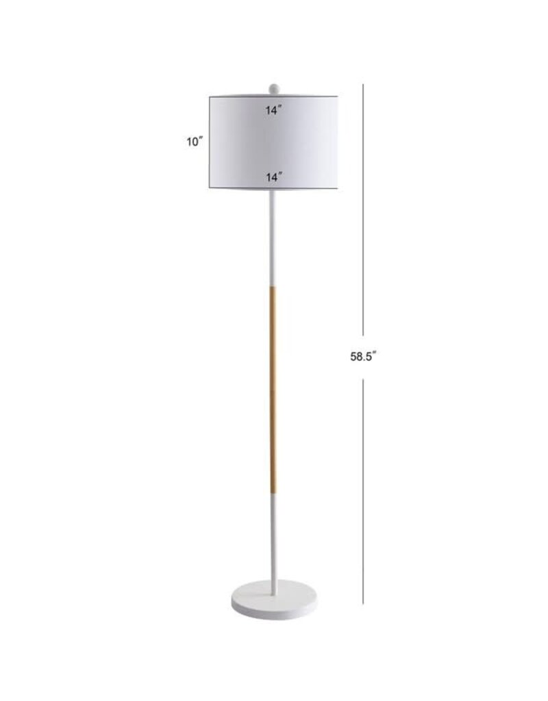 Safavieh Melrose 58.5" White Iron Floor Lamp