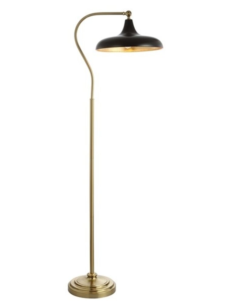 Safavieh Stefan 68" Brass Black Iron Floor Lamp