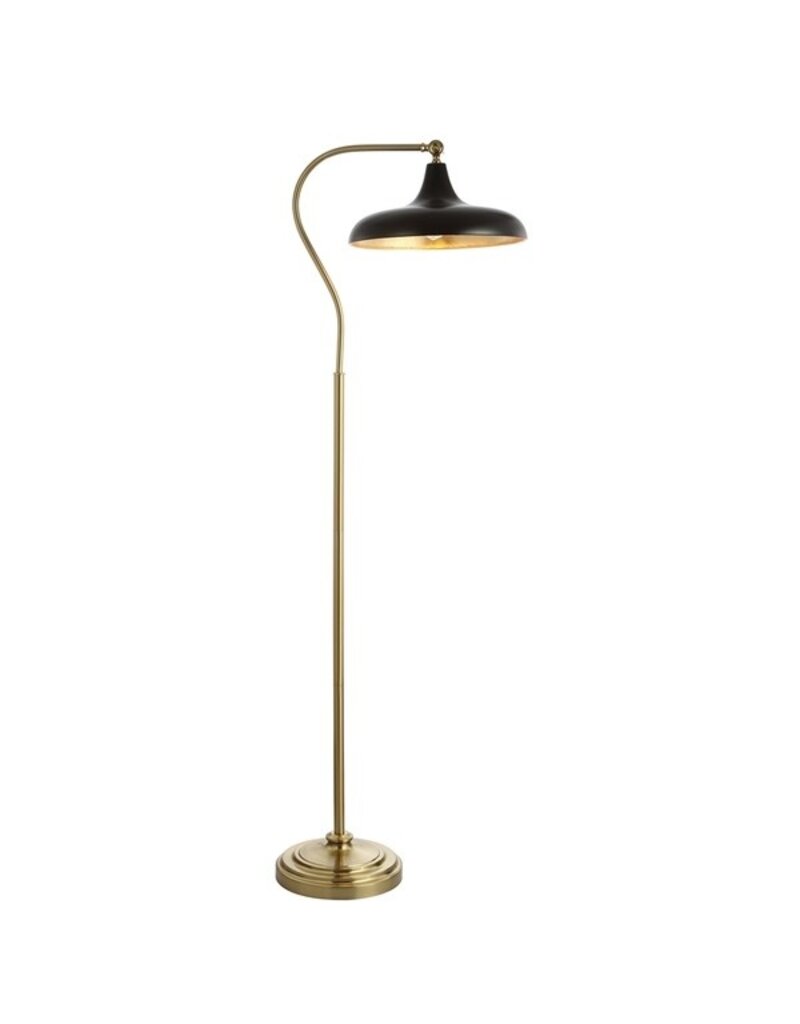 Safavieh Stefan 68" Brass Black Iron Floor Lamp