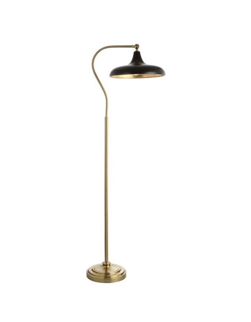 Safavieh Stefan 68" Brass Black Iron Floor Lamp