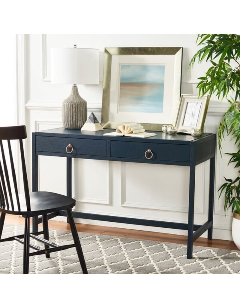 Safavieh Esther 2 Drawer Desk, Navy