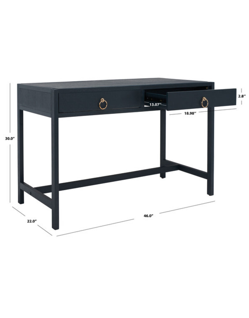 Safavieh Esther 2 Drawer Desk, Navy