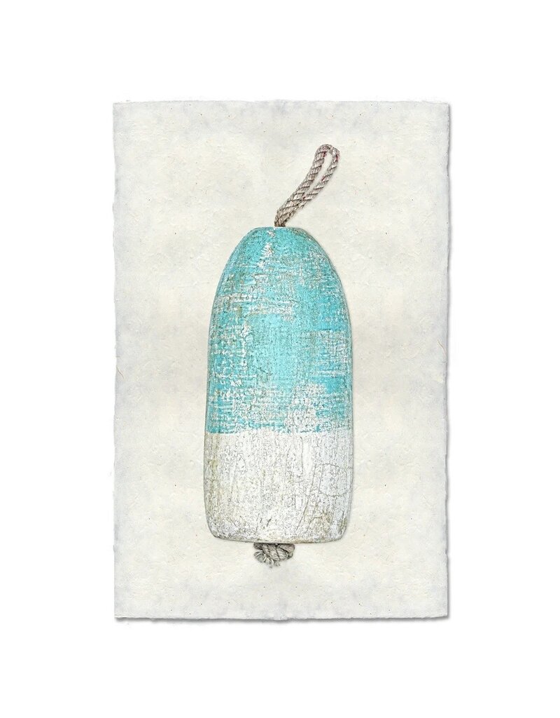 Barloga Studios Turquoise Bouy #1 Print with Rope & Steel Hanger