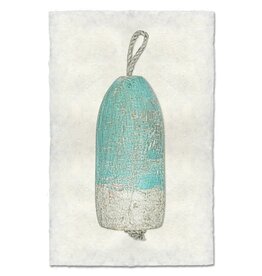Barloga Studios Turquoise Bouy #2 Print with Rope & Steel Hanger