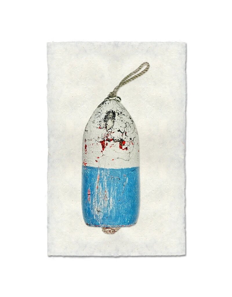 Barloga Studios Blue Bouy #2 Print with Rope & Steel Hanger