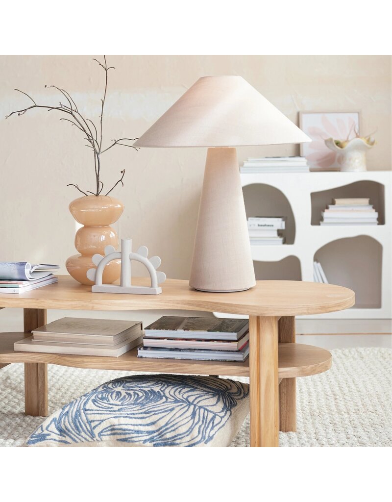 BoHo Linen Table Lamp w/ Linen Shade, Natural