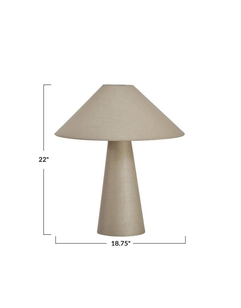 BoHo Linen Table Lamp w/ Linen Shade, Natural