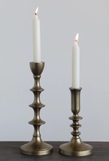 Dapper Home Set of 2 Antique Brass Metal Taper Holder