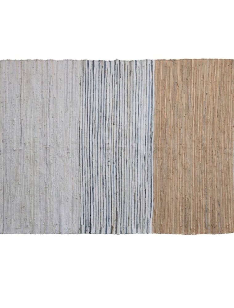 Shoreline 5' x 7' Grey & Tan Woven Cotton Rug