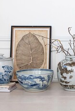 Porcelain Jar w/Lotus Blue & White