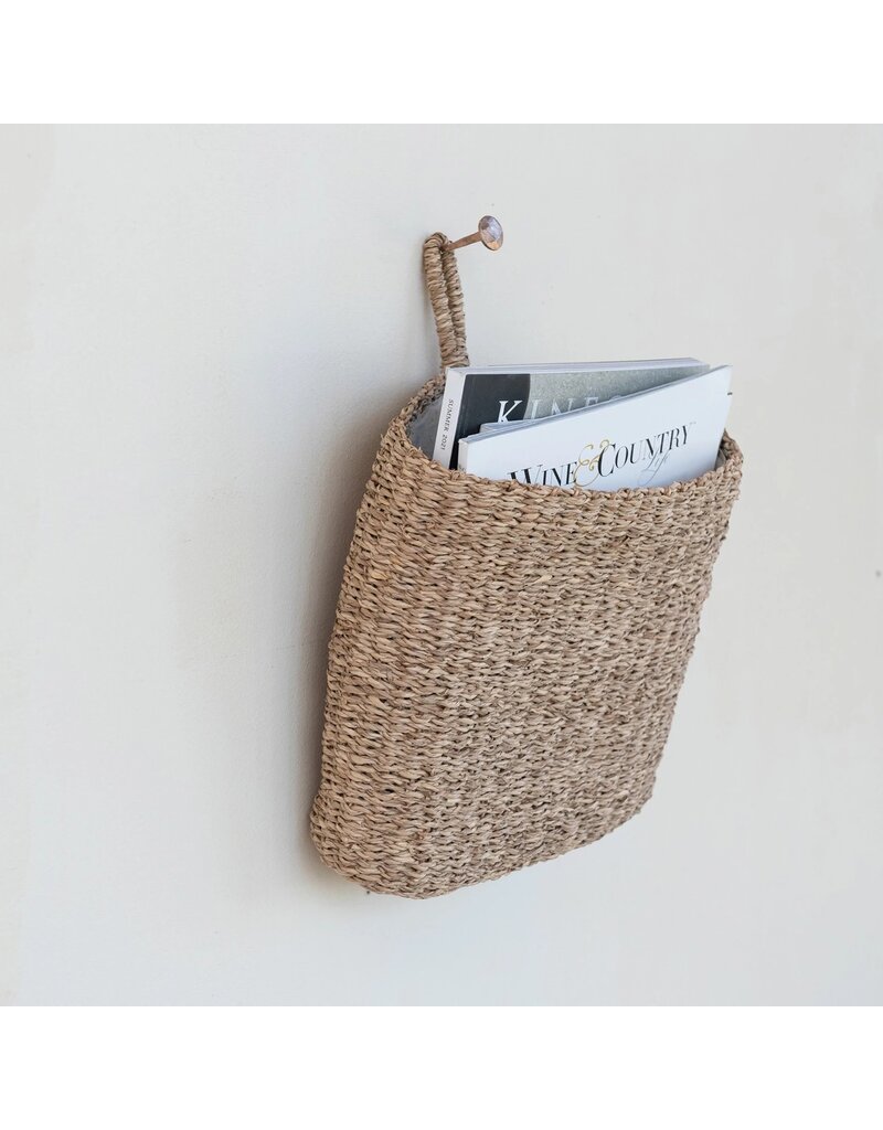 Daily Routines Hand-Woven Seagrass Wall Basket