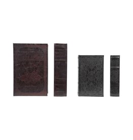 Dapper Home Set of 2 Faux Leather Book Storage Boxes