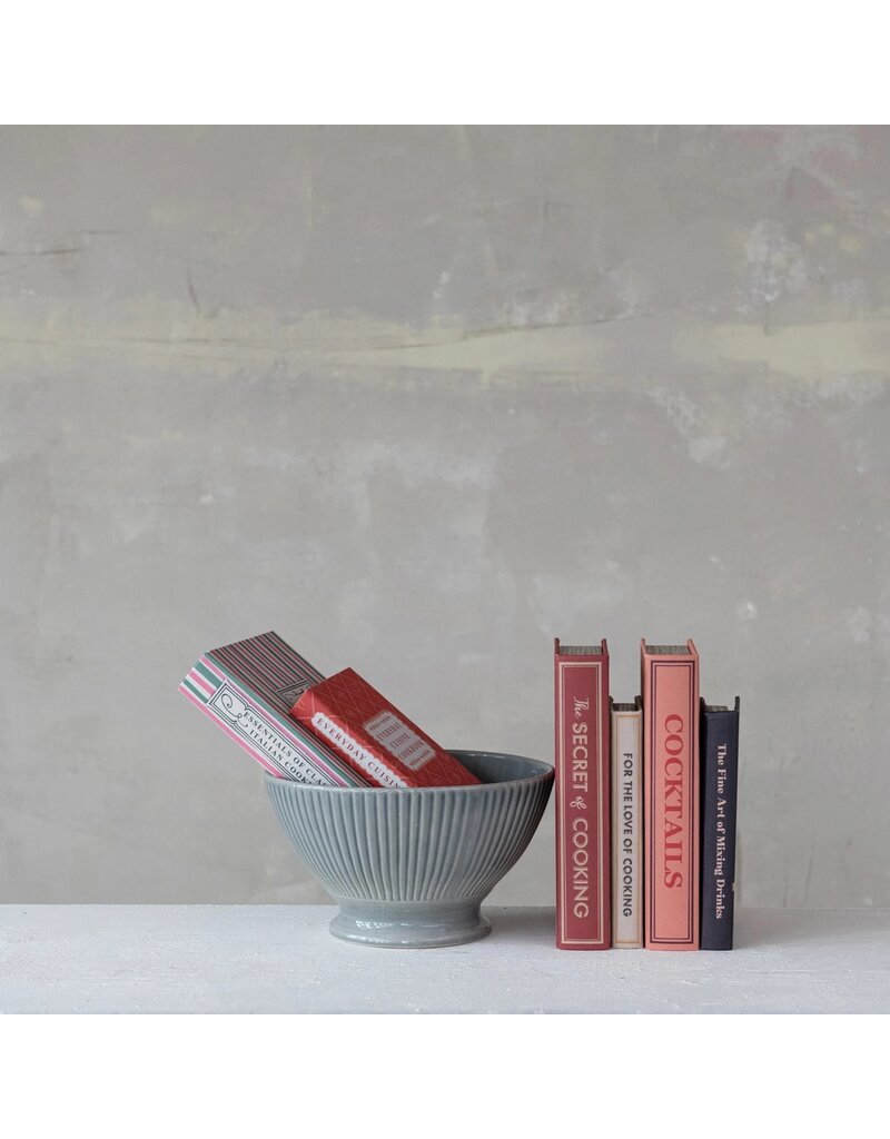 At The Table Set of 2 Linen Book Storage Boxes, 3-Styles