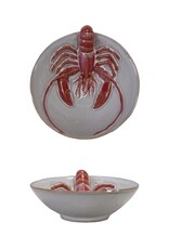 Shoreline Stoneware Bowl with 3D Lobster