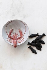 Shoreline Stoneware Bowl with 3D Lobster