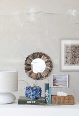 Shoreline 16" H White Stoneware Lamp w/Linen Shade