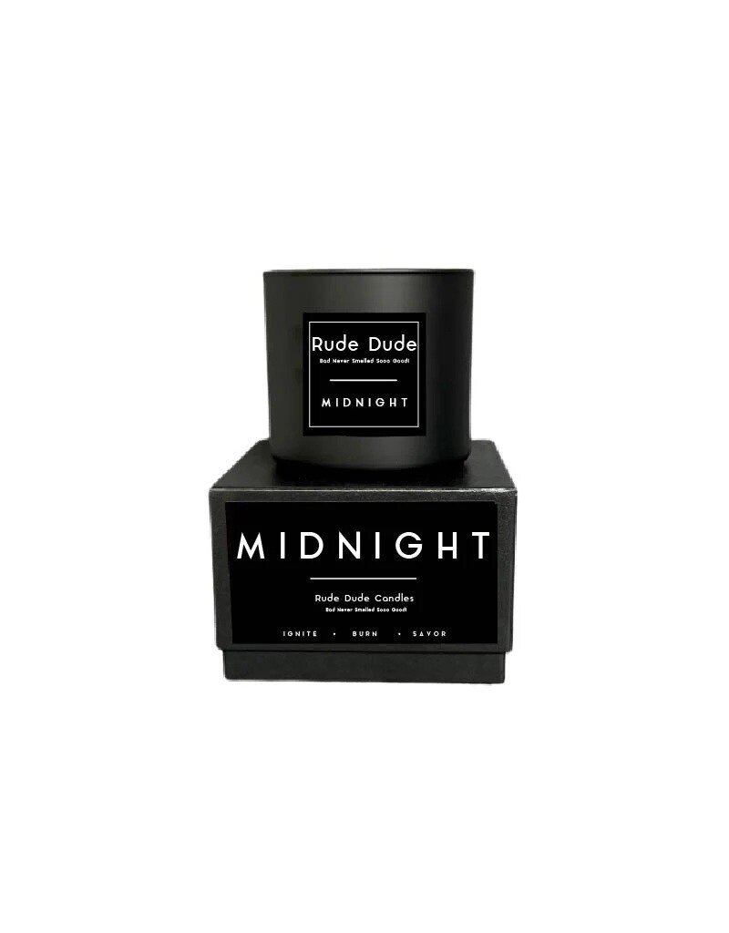 Rude Dude Men Midnight - Rude Dude Men Candle, 18oz