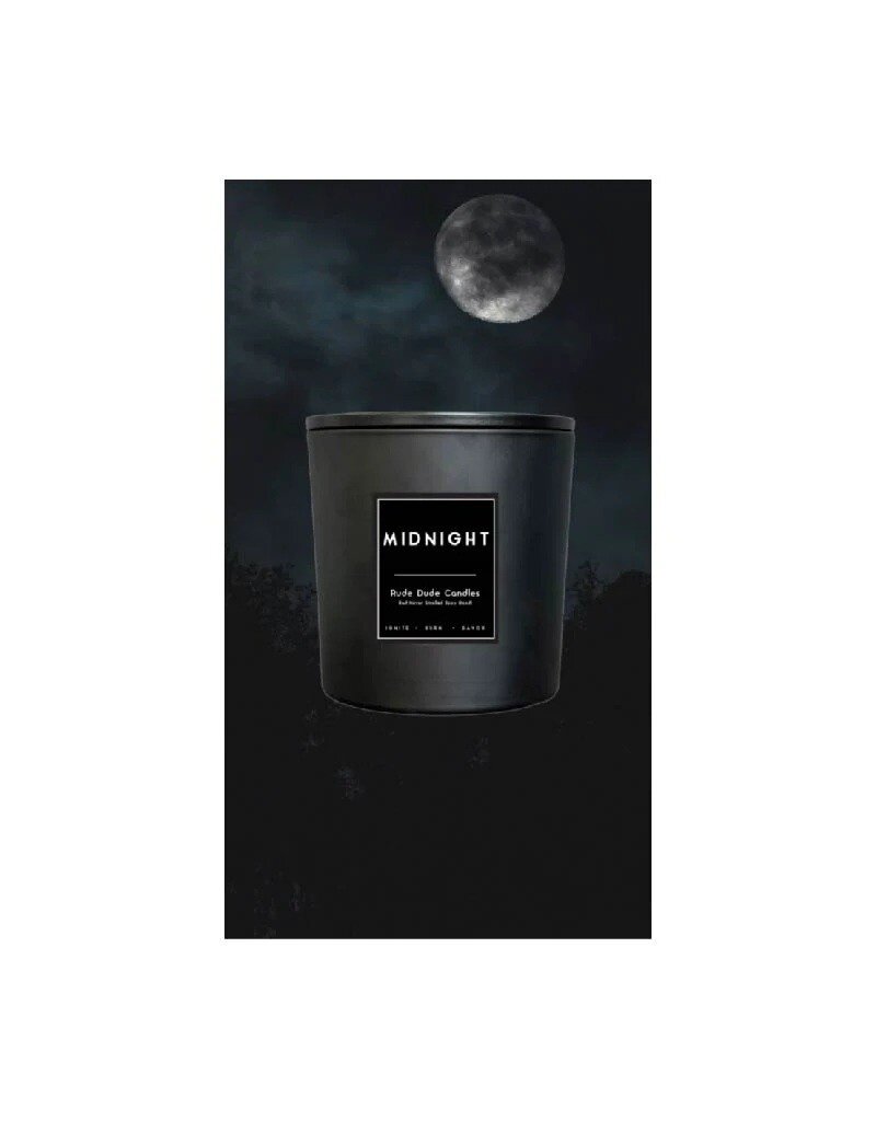 Rude Dude Men Midnight - Rude Dude Men Candle, 18oz