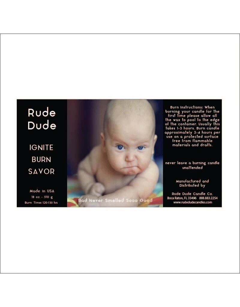 Rude Dude Men Midnight - Rude Dude Men Candle, 18oz