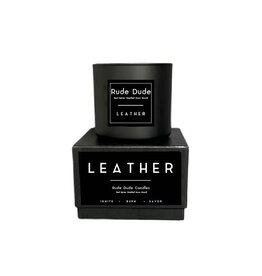 Rude Dude Men Leather - Rude Dude Men Candle, 18oz