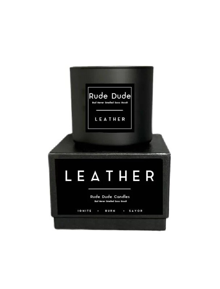 Rude Dude Men Leather - Rude Dude Men Candle, 18oz