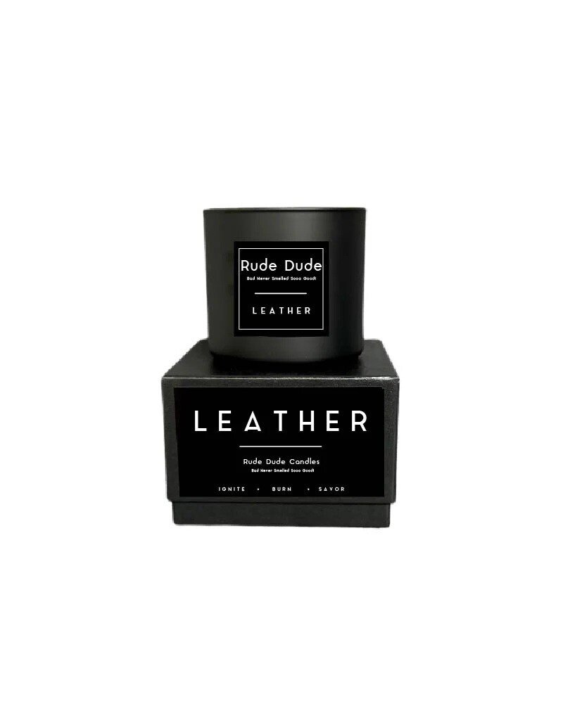 Rude Dude Men Leather - Rude Dude Men Candle, 18oz